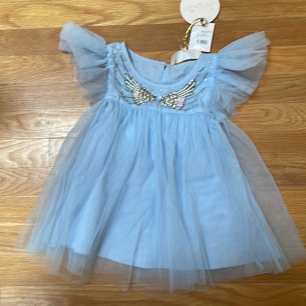 Tutu from monde crystal blue dress with tags. Size one.
